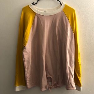 3 for $10: Color Blocked Sweatshirt w/Front Tie
